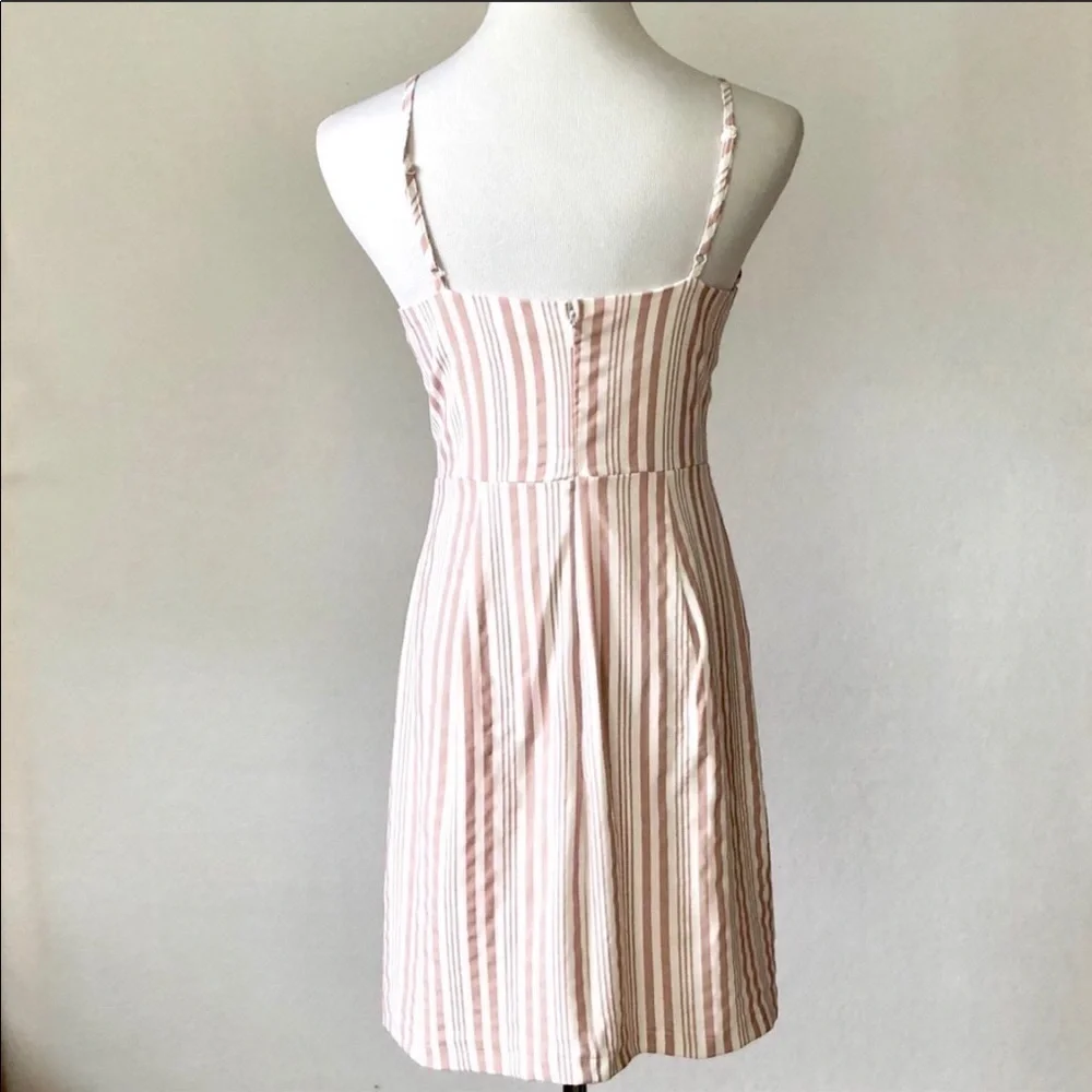 She and Sky Sleeveless Striped Knot Front …